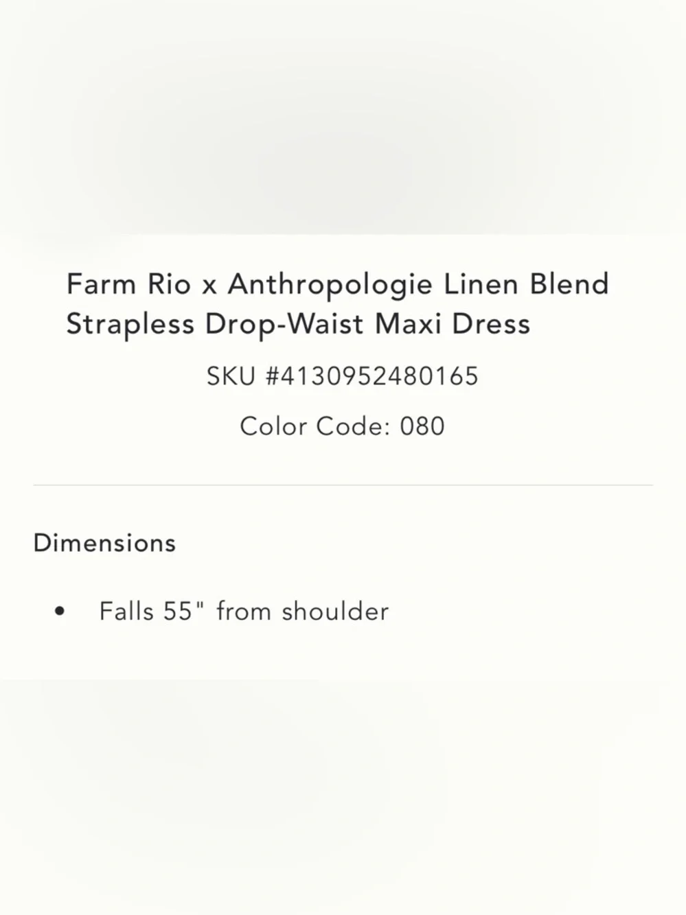 Anthropologie x Farm Rio Linen Blend Strapless Drop-Waist Maxi Dress Size S NWT - Picture 5 of 14